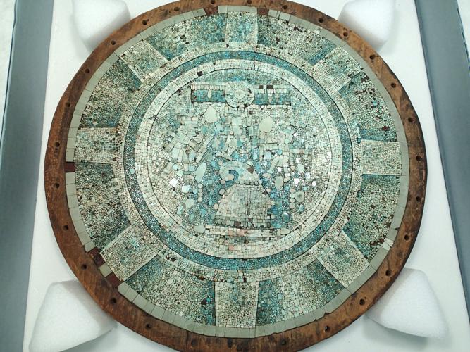Turquoise mosaic tiles