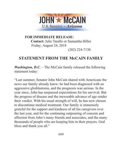 McCain Letter