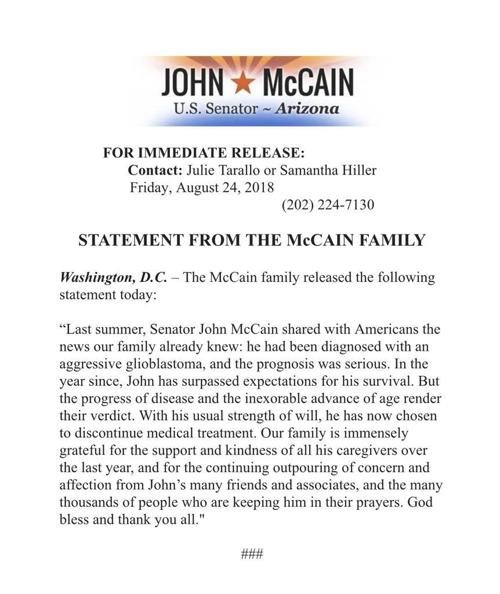 McCain Letter