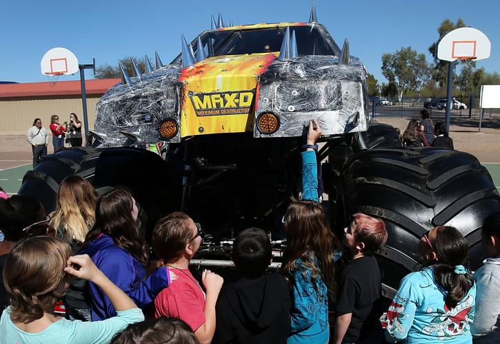 Monster truck visits Roadrunner Elementary