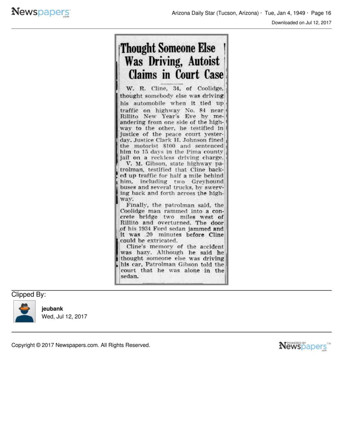 PDF: Drunk drive didn't think he was driving