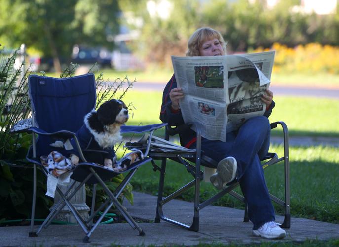 The paper and a good dog