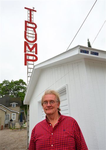 Trump sign atop Michigan garage too big, officials say