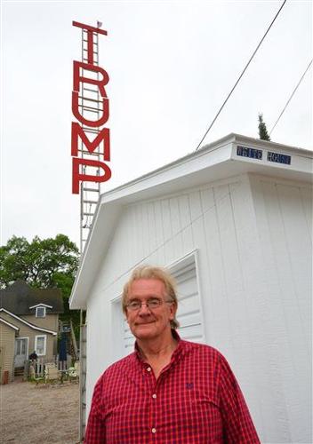 Trump sign atop Michigan garage too big, officials say