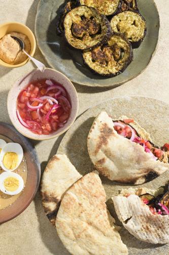 Food-MilkStreet-Charred Eggplant Pita Sandwiches