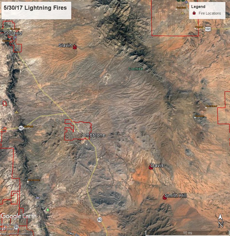 Lightning sparks 3 wildfires in Cochise County; 700 acres ...