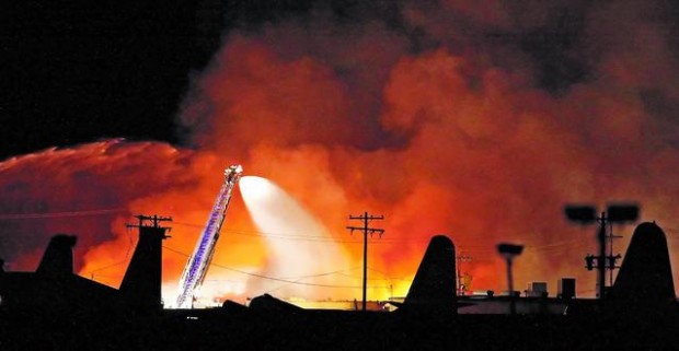 Blaze hits building at Pinal Air Park  