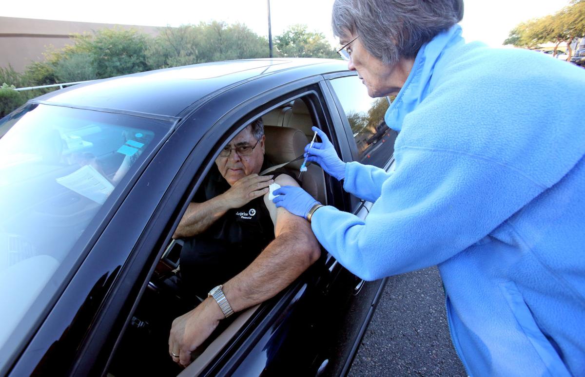 Drive-thru flu shot clinic