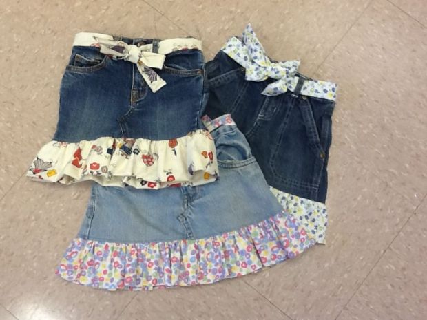 jean skirts