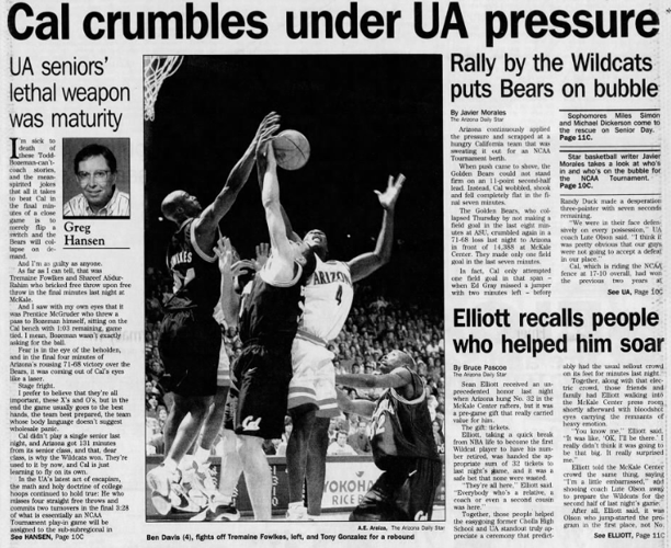 Arizona's 1996 senior day