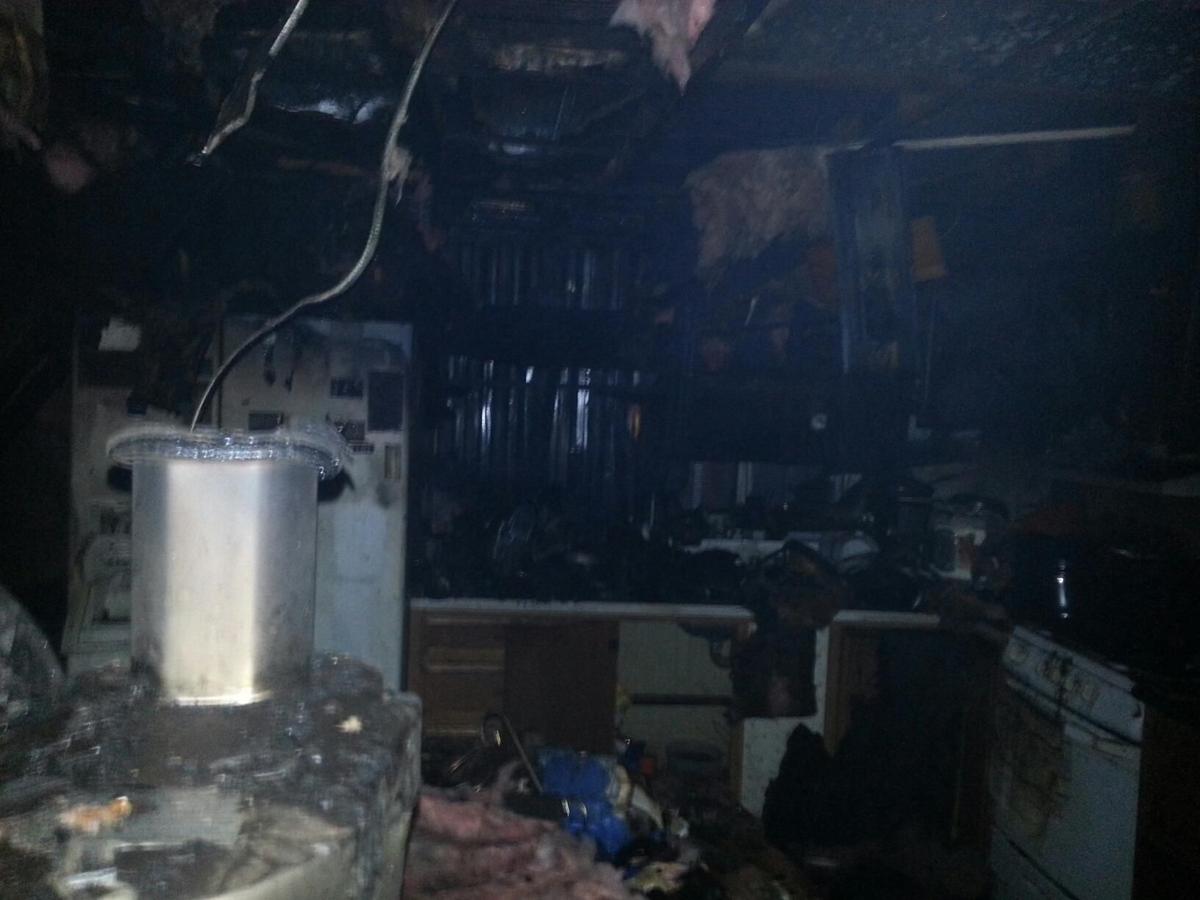 Mobile home fire damages