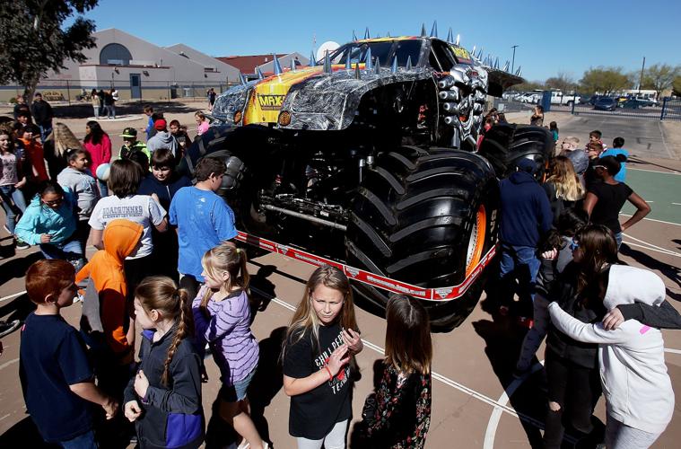 Monster truck visits Roadrunner Elementary