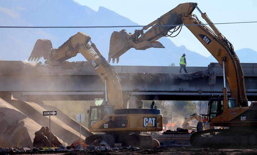 Demolition of I-10 bridge