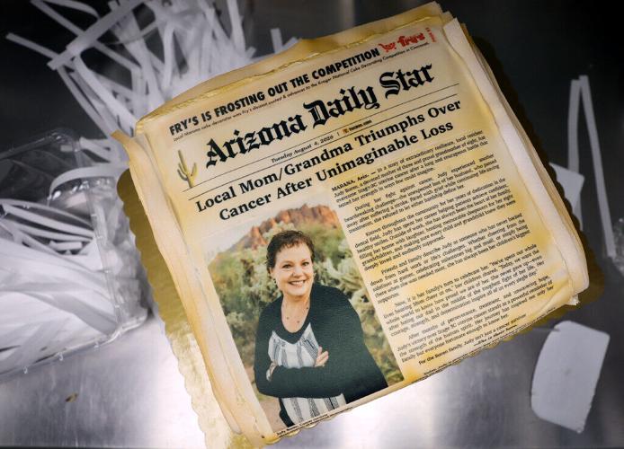 Newspaper cake