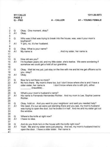 Captive girl asked for grandmother, ‘real’ father, 911 transcript reveals