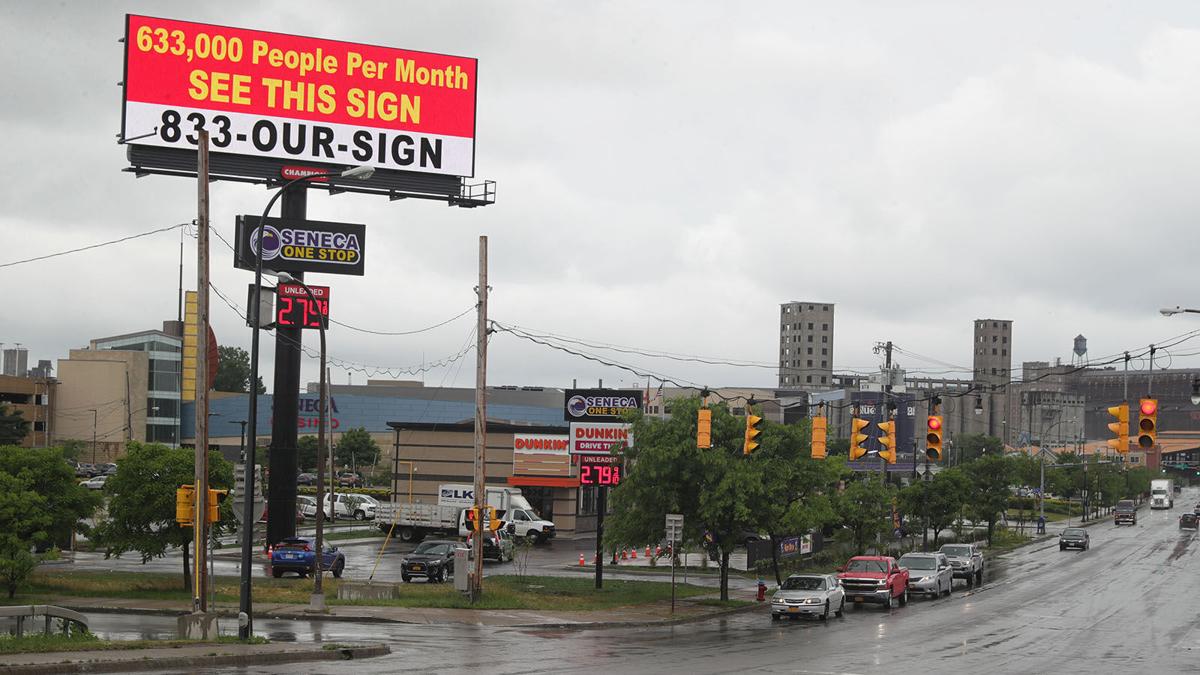 Seneca Gas Station with Dunkin Donuts and sign