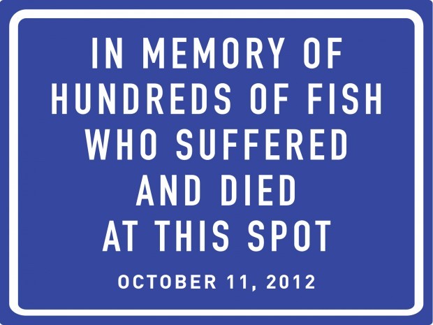 Roadside fish memorial