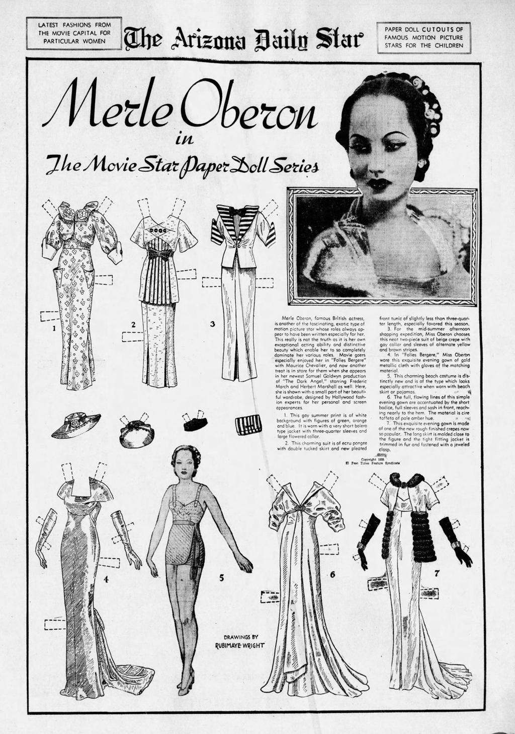 From The Arizona Daily Star Archives Printable Movie Star Paper