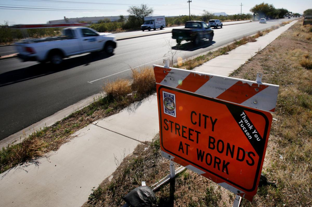 Road repair on Valencia between Alvernon and Campbell