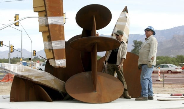 Sculpture reflects desert setting