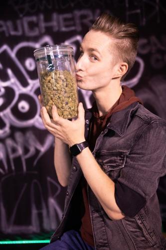 Ben Zabin kissing weed