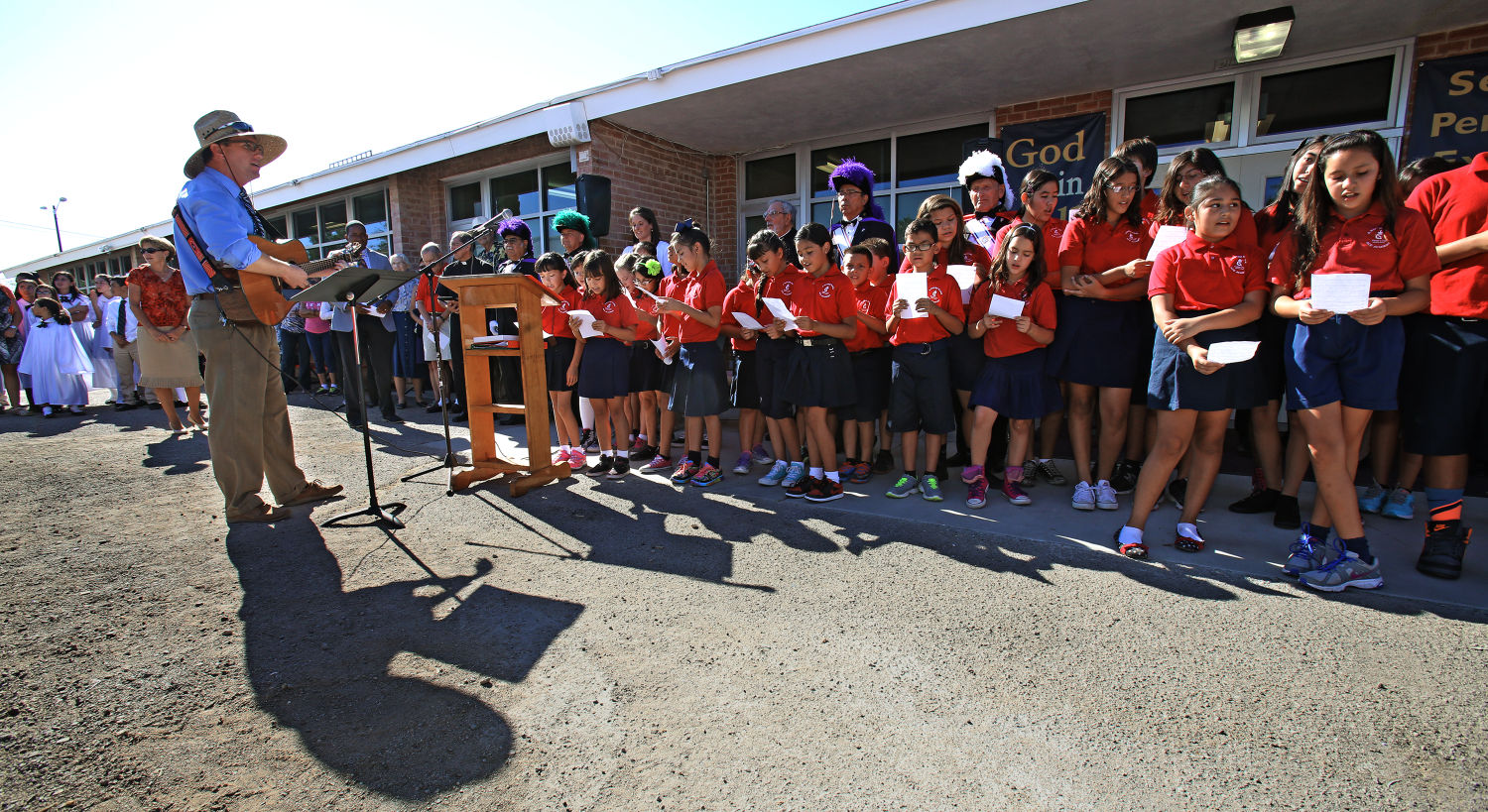 Blessing Santa Cruz Catholic School renovation