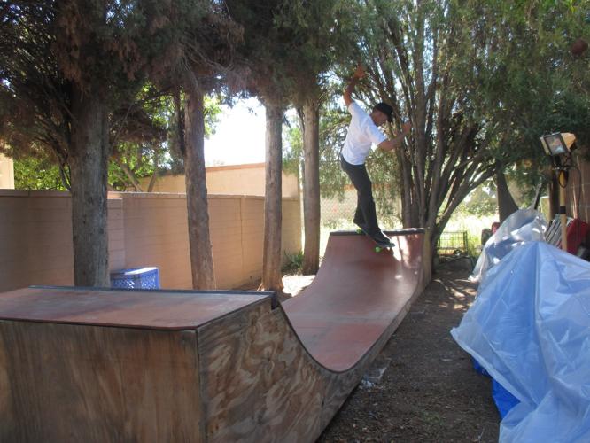 Skateboarding at home