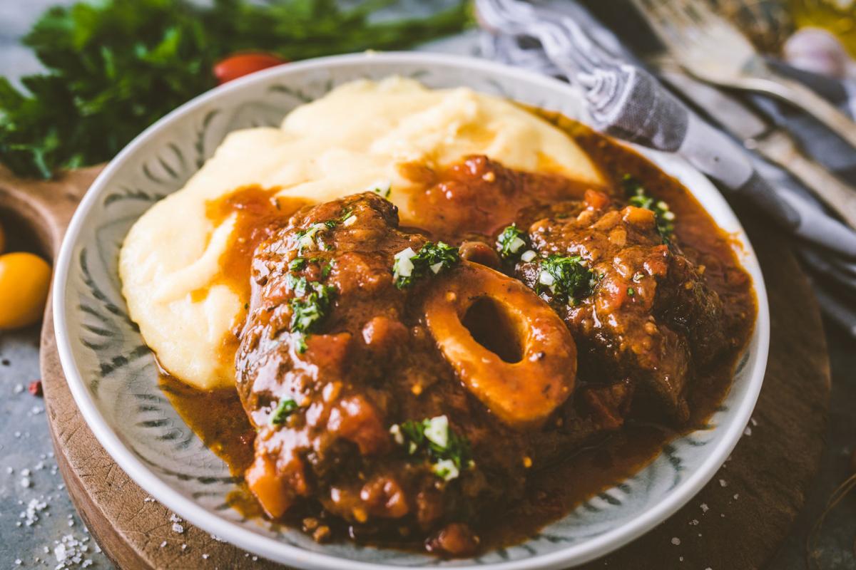 Braised beef shanks