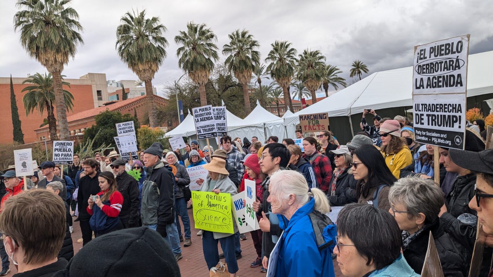More than 100 'Stand up for Science' at U of A rally