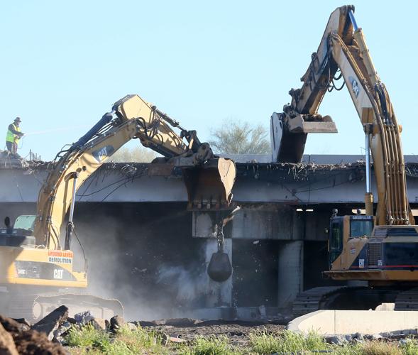Demolition of I-10 bridge