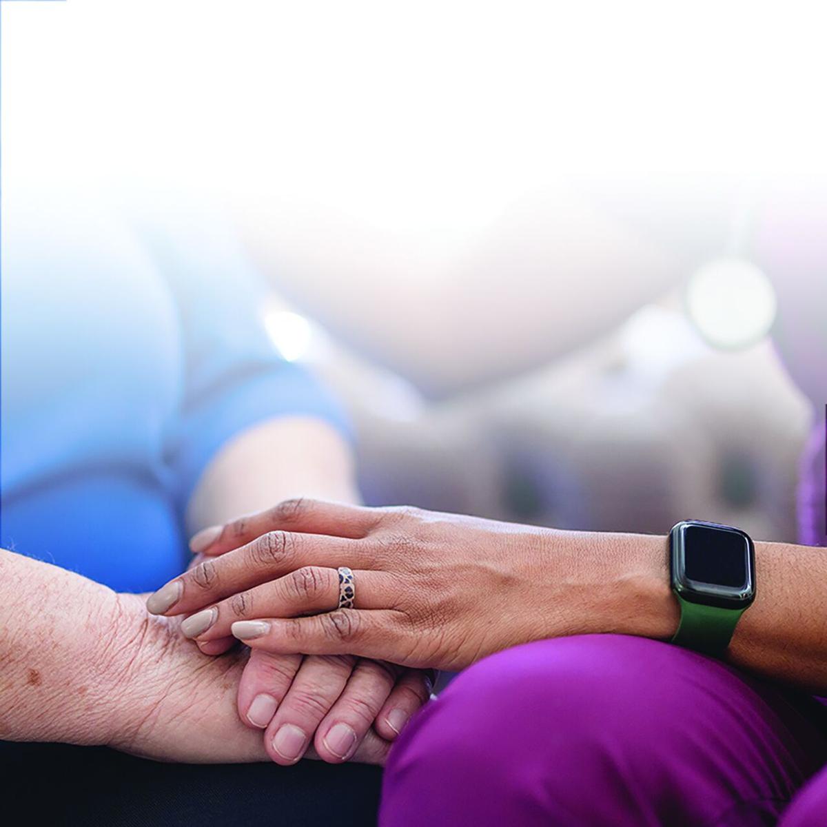 What distinguishes home care from hospice care