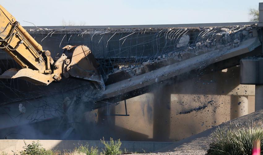 Demolition of I-10 bridge