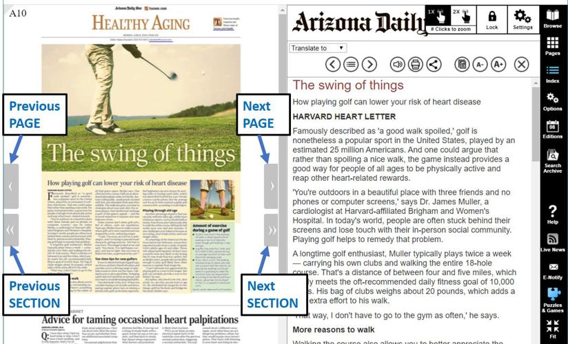 E-Edition Tutorial - Changing pages