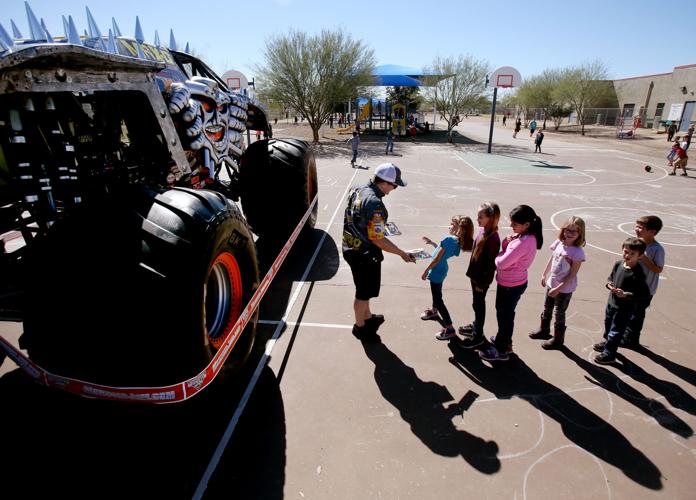 Monster truck visits Roadrunner Elementary