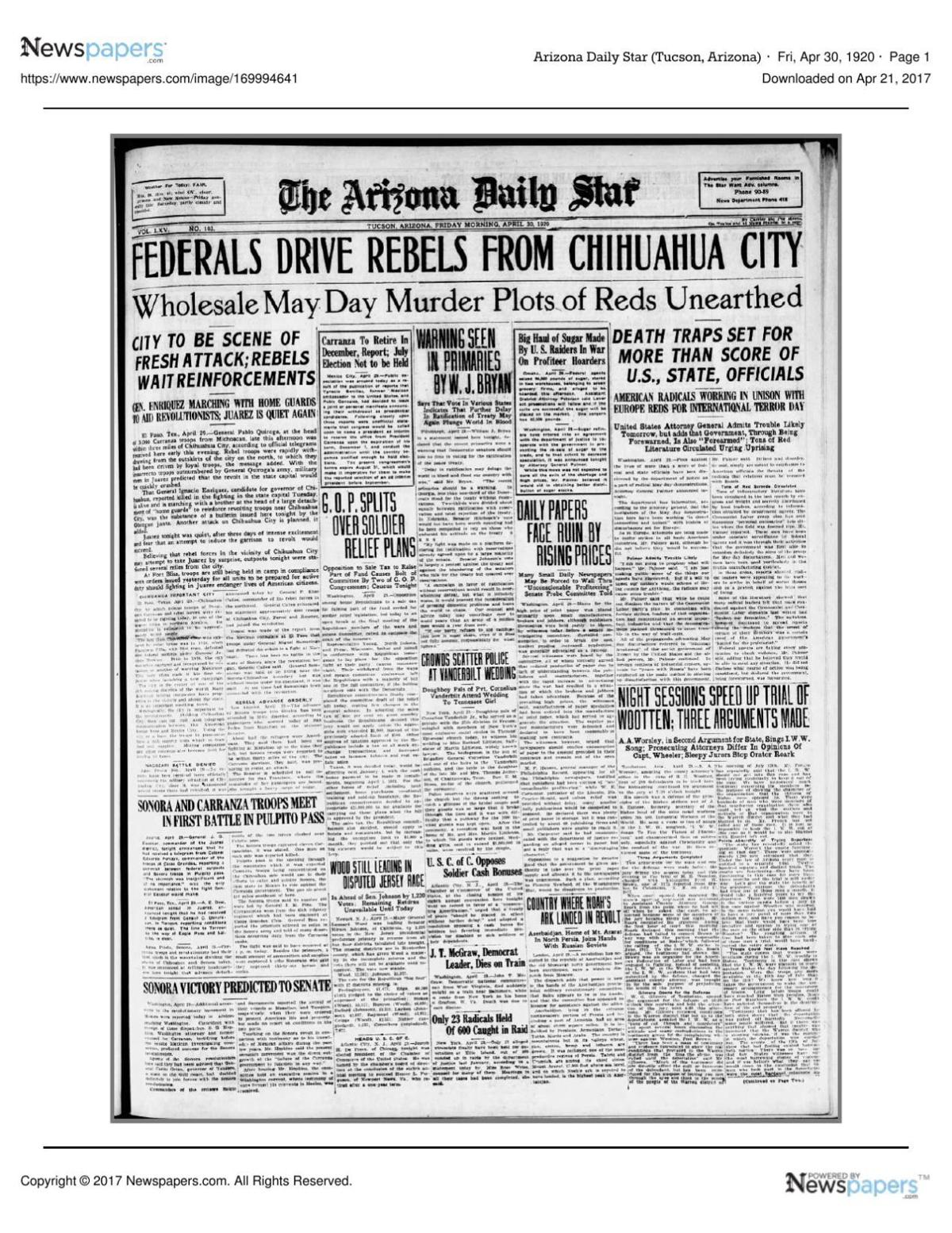 Arizona Daily Star front page April 30, 1920.pdf