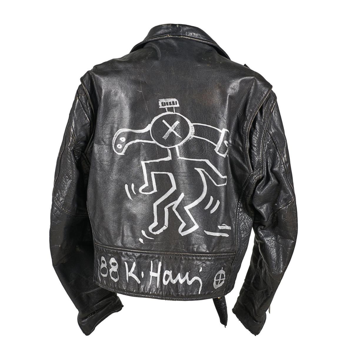 Pop Art On Moto Jacket Exceeds Pre Auction Estimate Home The Leather Jacket Decorated By Pop Artist Keith Haring Brought 16 250 In A Rago Auction