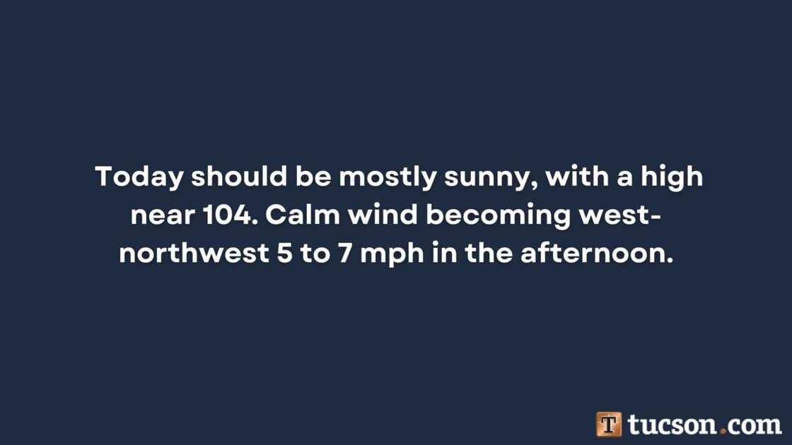 Tucson weather forecast for July 3