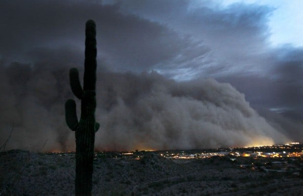 100-mile-wide dust storm is the talk of Phoenix   