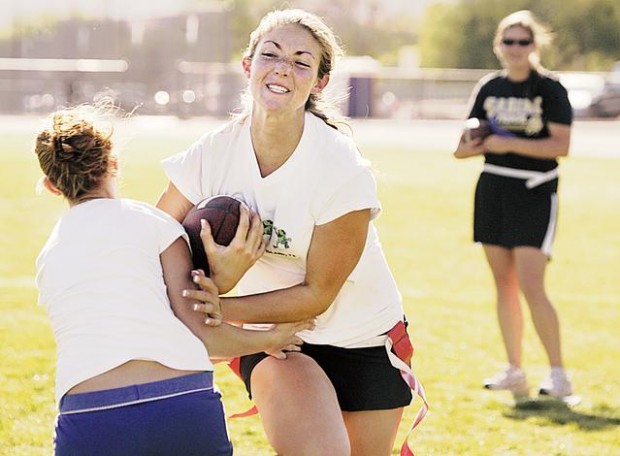 Readying for Powder Puff rough stuff  