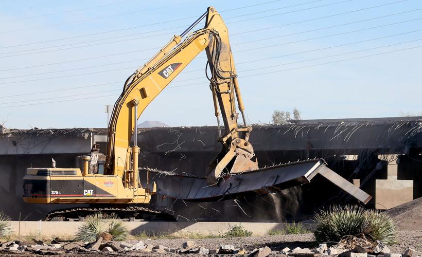 Demolition of I-10 bridge