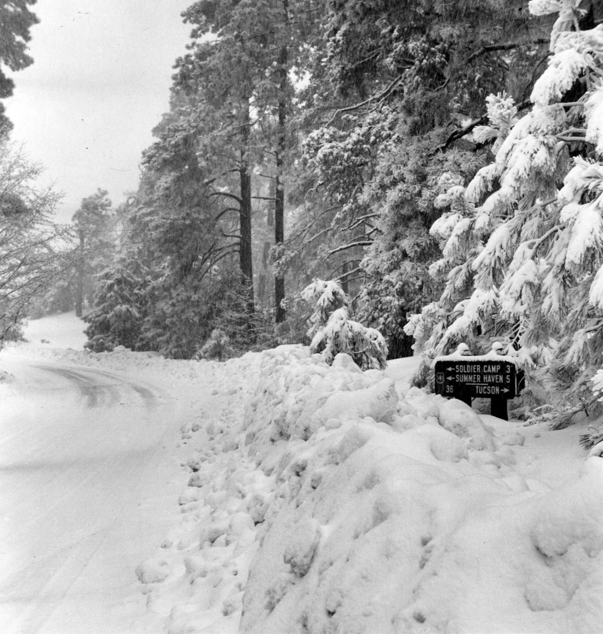 22 historical photos of snow on Mt. Lemmon and the Catalinas Hiking