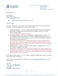 UA's response to drug-testing request