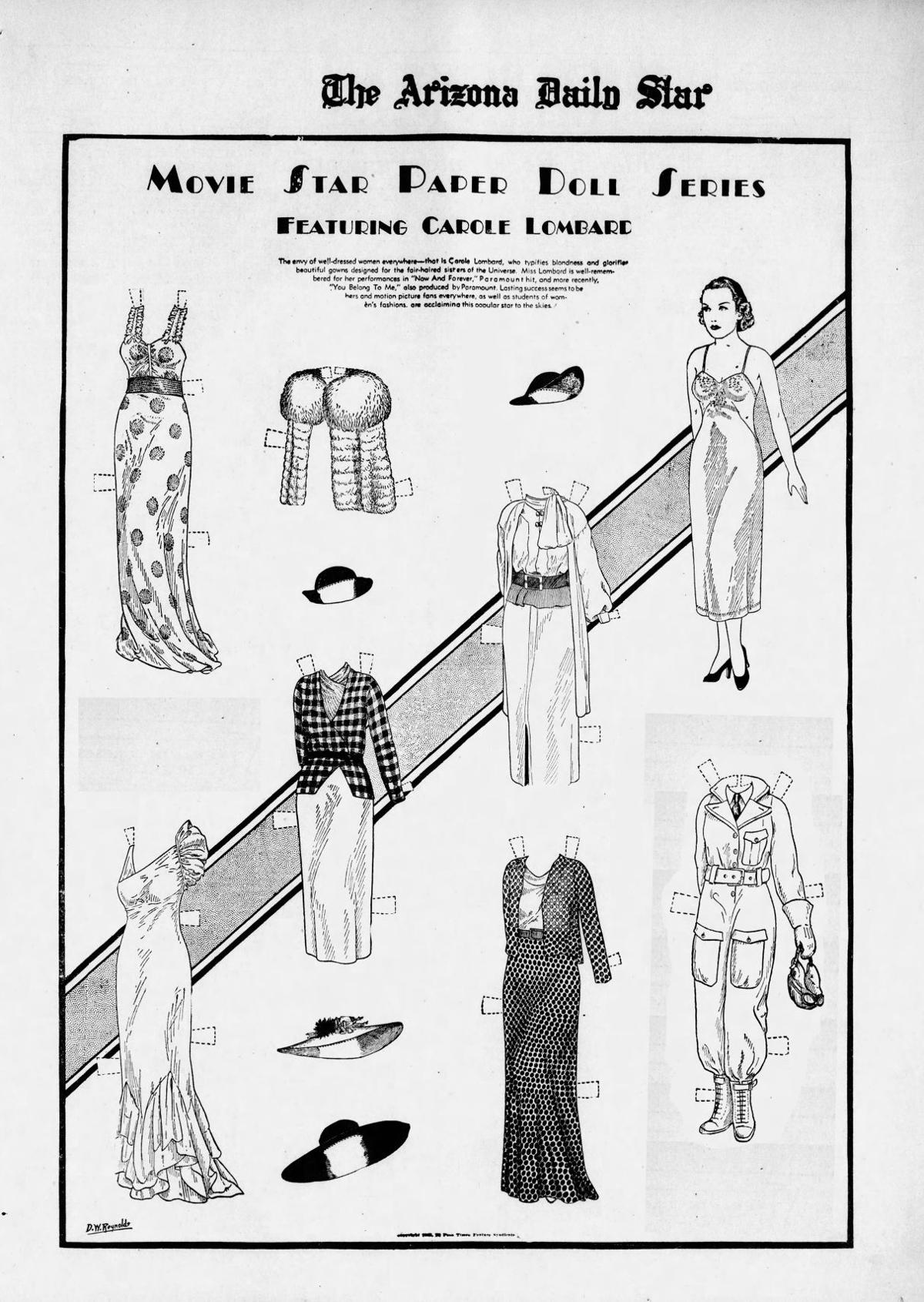 Carole Lombard Paper Doll Tucson Com
