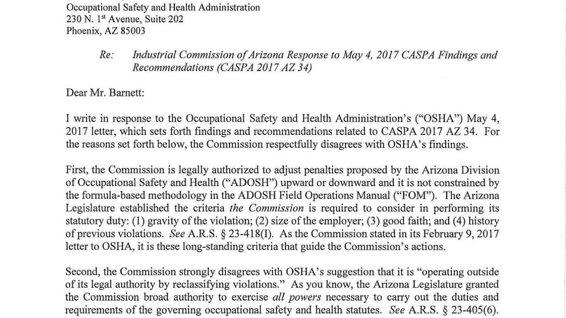 Osha Response Memo Example.pdf ICA response to OSHA investigation | | tucson.com