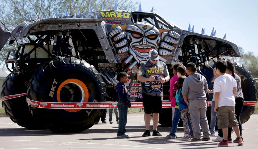 Monster truck visits Roadrunner Elementary
