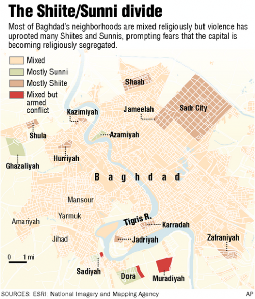 Sectarian violence carves up Baghdad  