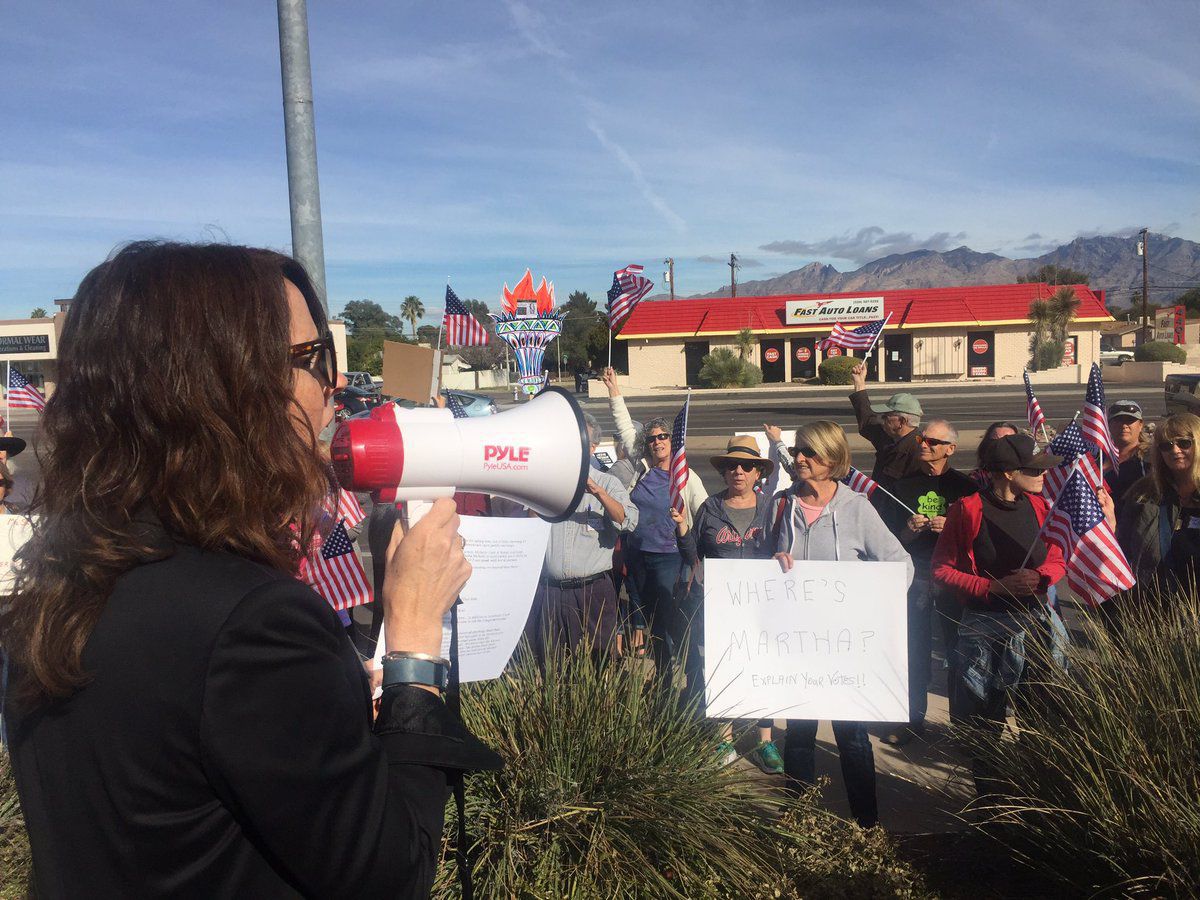 Protest in front of Congresswoman Martha McSally's office