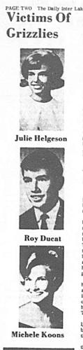 Night of the Grizzlies newspaper clip