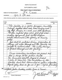 Le'Cave's health inspection