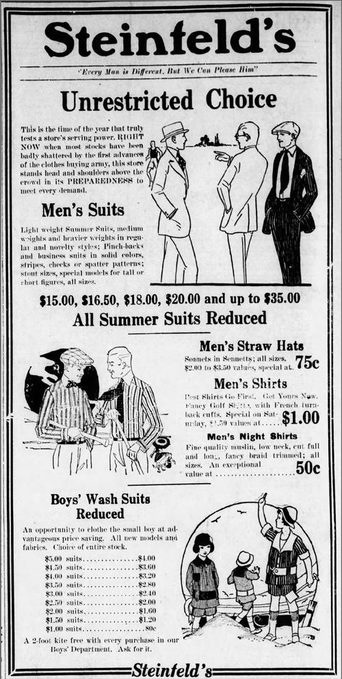 Advertisement August 5, 1916